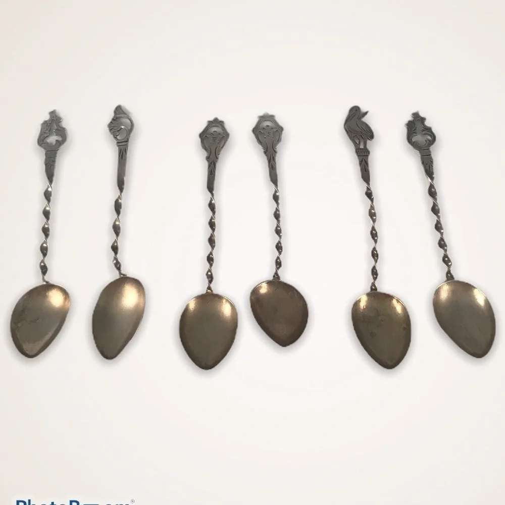 Vintage Sterling Silver Mini Spoons- Set of Six